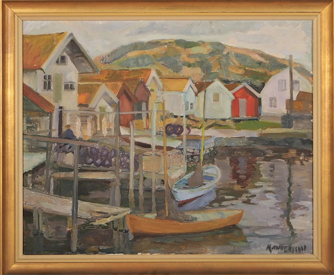 HELGE ANDERSSON. olja på duk. — Paintings — Lysekils Auktionsbyrå