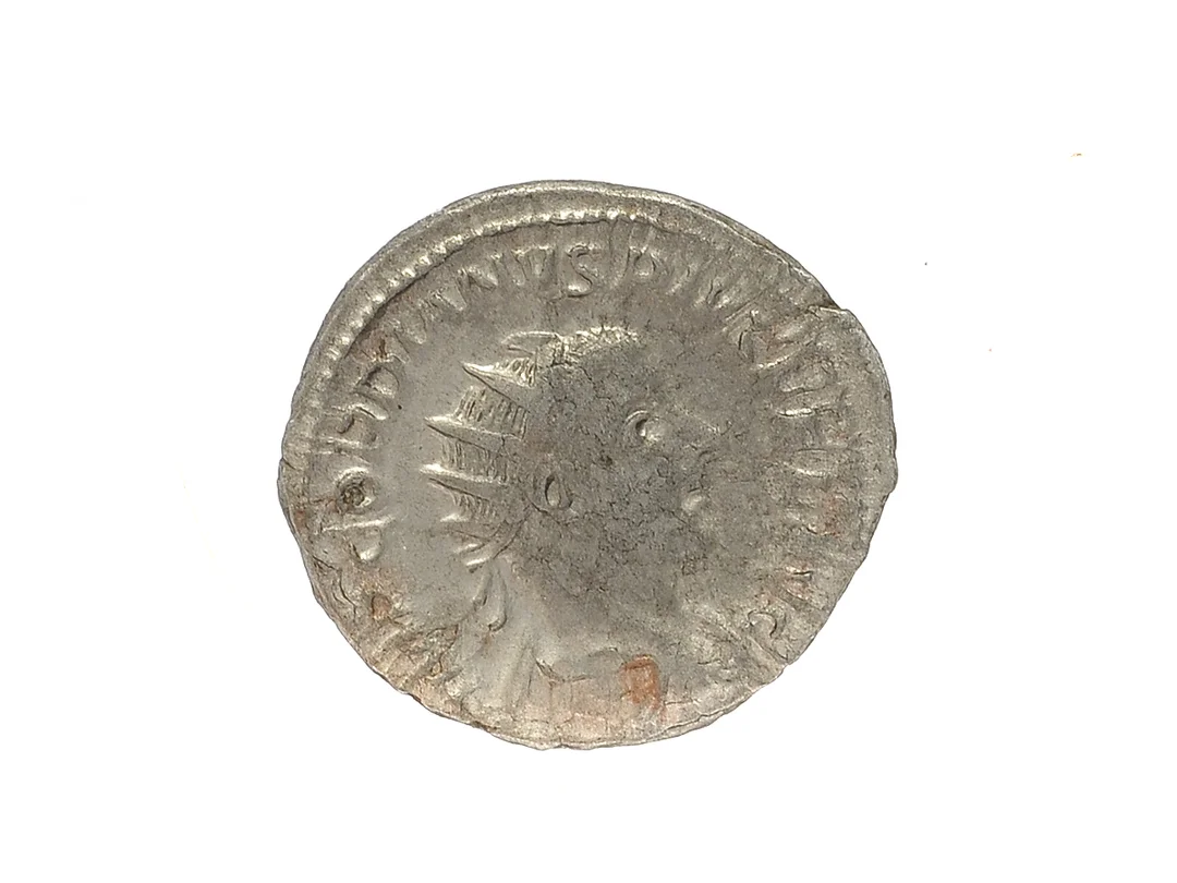 MYNT, silver, Antoninianus, Gordian III, gjordes under åren 241-243, Guden Jupiter, diameter 21 mm, vikt 4,3 g, kvalité ca 1. — Mynt/Utländska mynt — Kaplans