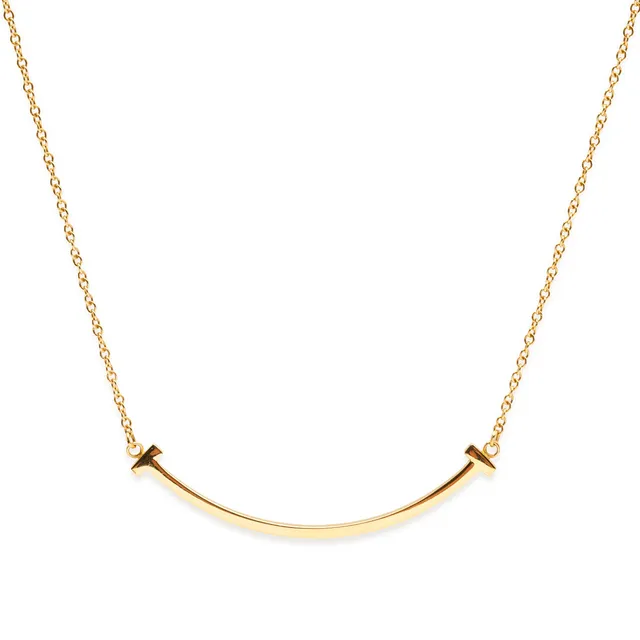 TIFFANY & CO. Tiffany T collection, 'T Smile' halskæde af 18 kt guld.