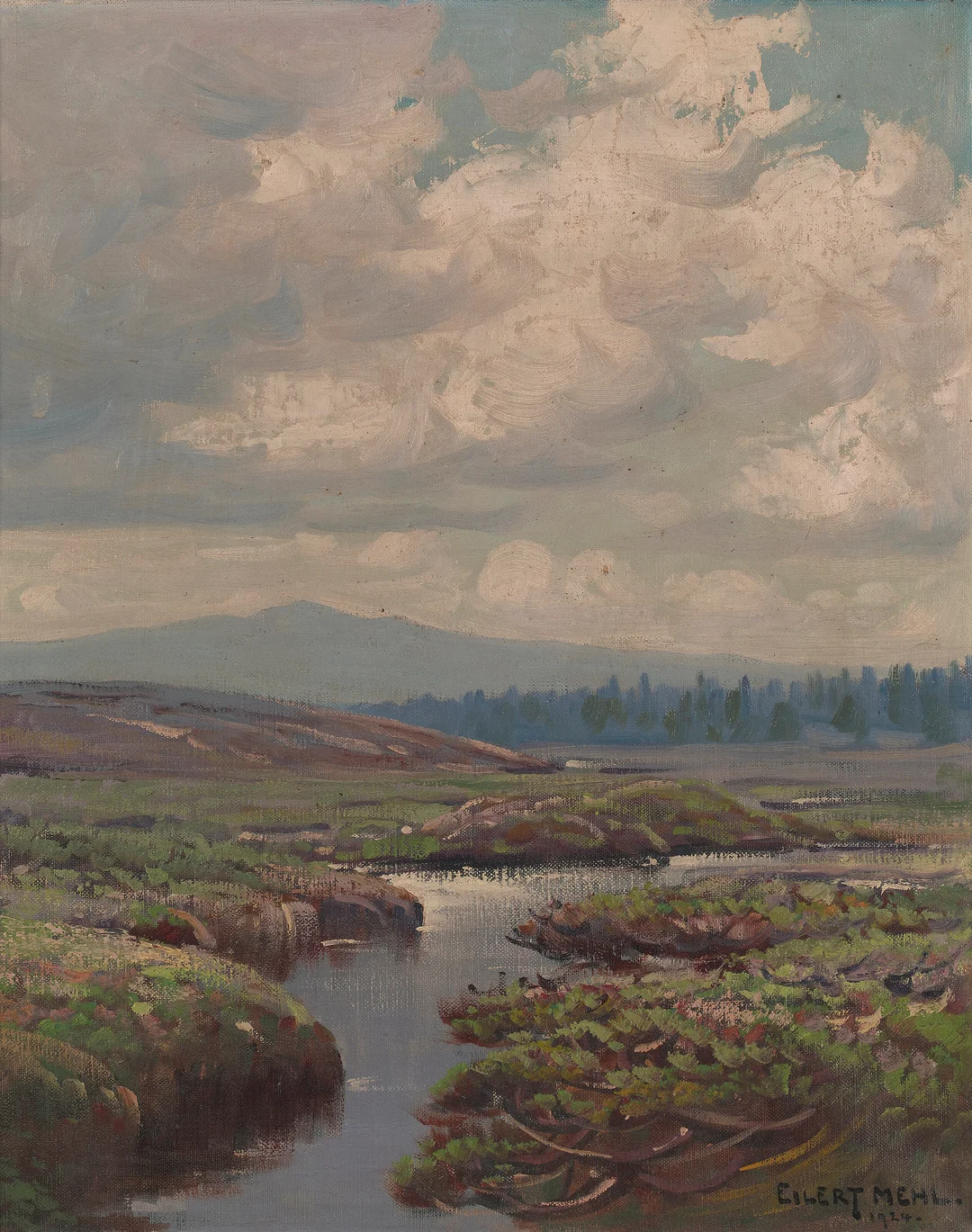 Mehl, Eilert — Myrlandskap, 1924 — Kunst/Maleri — Blomqvist