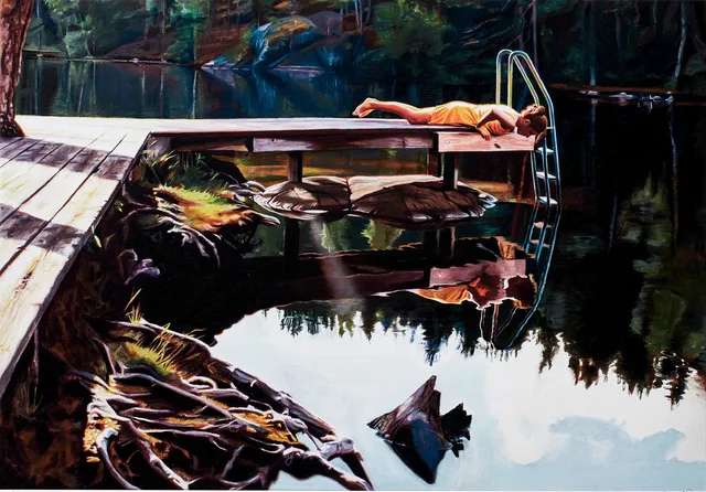 SIRJE PAPP (SVERIGE, FÖDD 1962). "The Lake", signerad och numrerad Sirje Papp 56/90, fine art print.