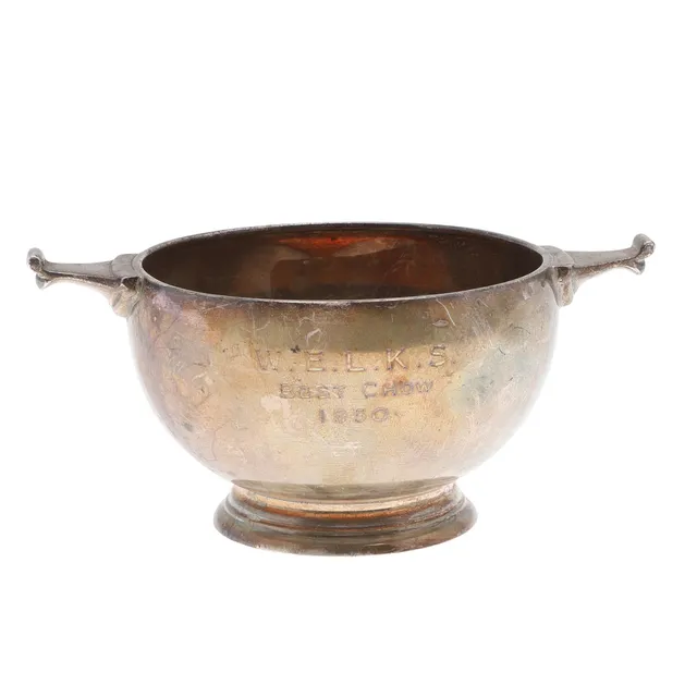 A GEORGE V SILVER BOWL.