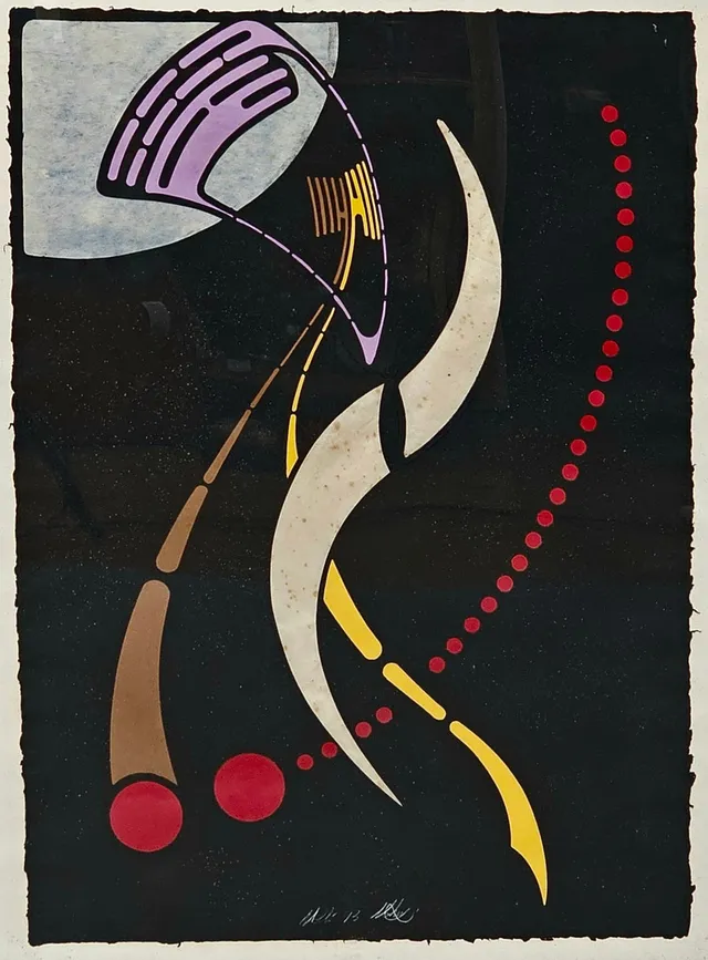 SIN TÍTULO. FECHADO EN 1993. TÉCNICA MIXTA Y COLLAGE SOBRE PAPEL. FIRMA ILEGIBLE.