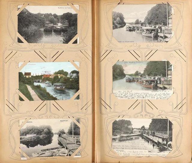 Postcards. Impressive coll. FREDERIKSDAL etc. with ca. 140 old cards. Nearly all with better and useful motifs