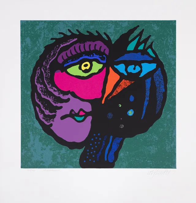 ROLF LEMBKE (FÖDD 1937). "Fågelskådaren", serigrafi nr 222/350, signerad.