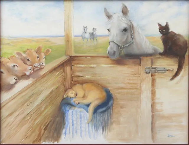 TATIANA KRAUS. OLJA, på duk, Vänskap, signerad, 2005.