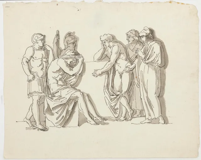 Louis Masreliez, hans krets, Antik scen.