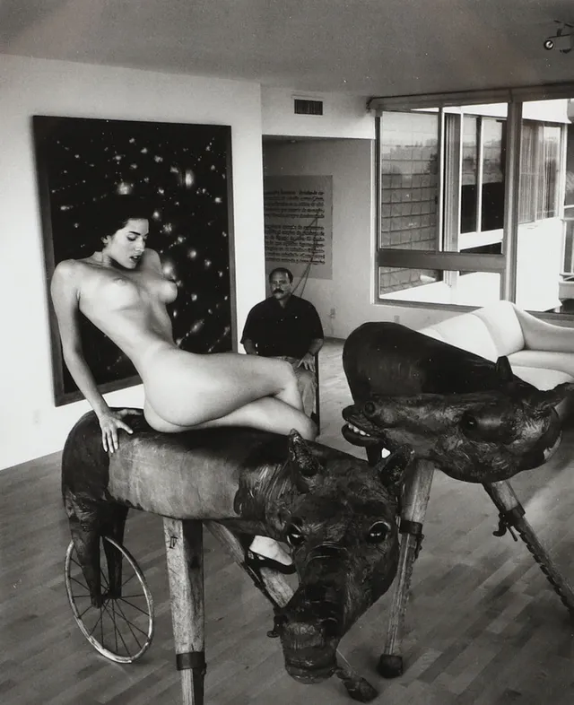 HELMUT NEWTON. EFTER. Domestic Nude VI, tryck.