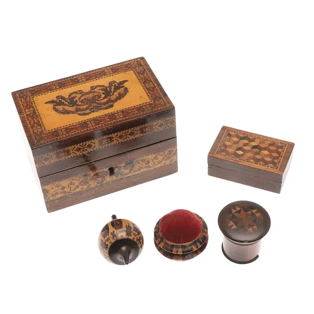 A GROUP OF 19TH CENTURY TUNBRIDGEWARE.