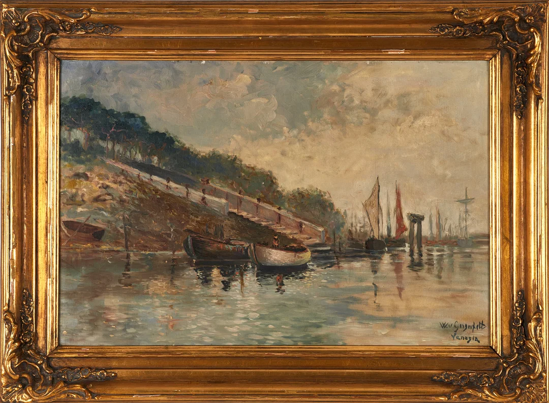 WILHELM VON GEGERFELT (SVERIGE, 1844–1920). Motiv från Venedig, signerad, olja på duk. — Paintings — Crafoord Auktioner Stockholm
