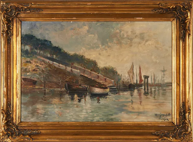 WILHELM VON GEGERFELT (SVERIGE, 1844–1920). Motiv från Venedig, signerad, olja på duk.