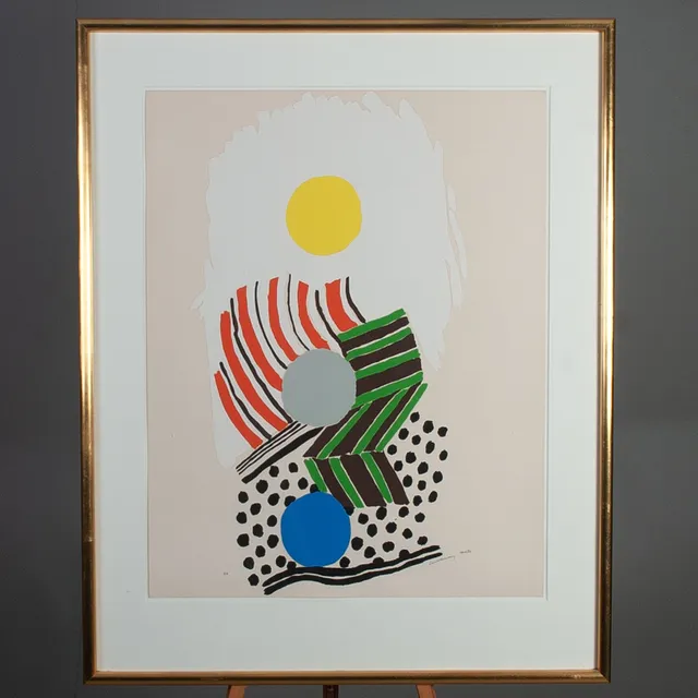SONIA DELAUNAY. Litografi, signerad och numrerad EA.