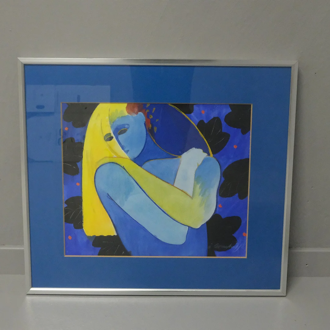 ÅKE ARENHILL. "BLUE DELFT", GOUACHE. — Paintings — Björnssons Auktionskammare