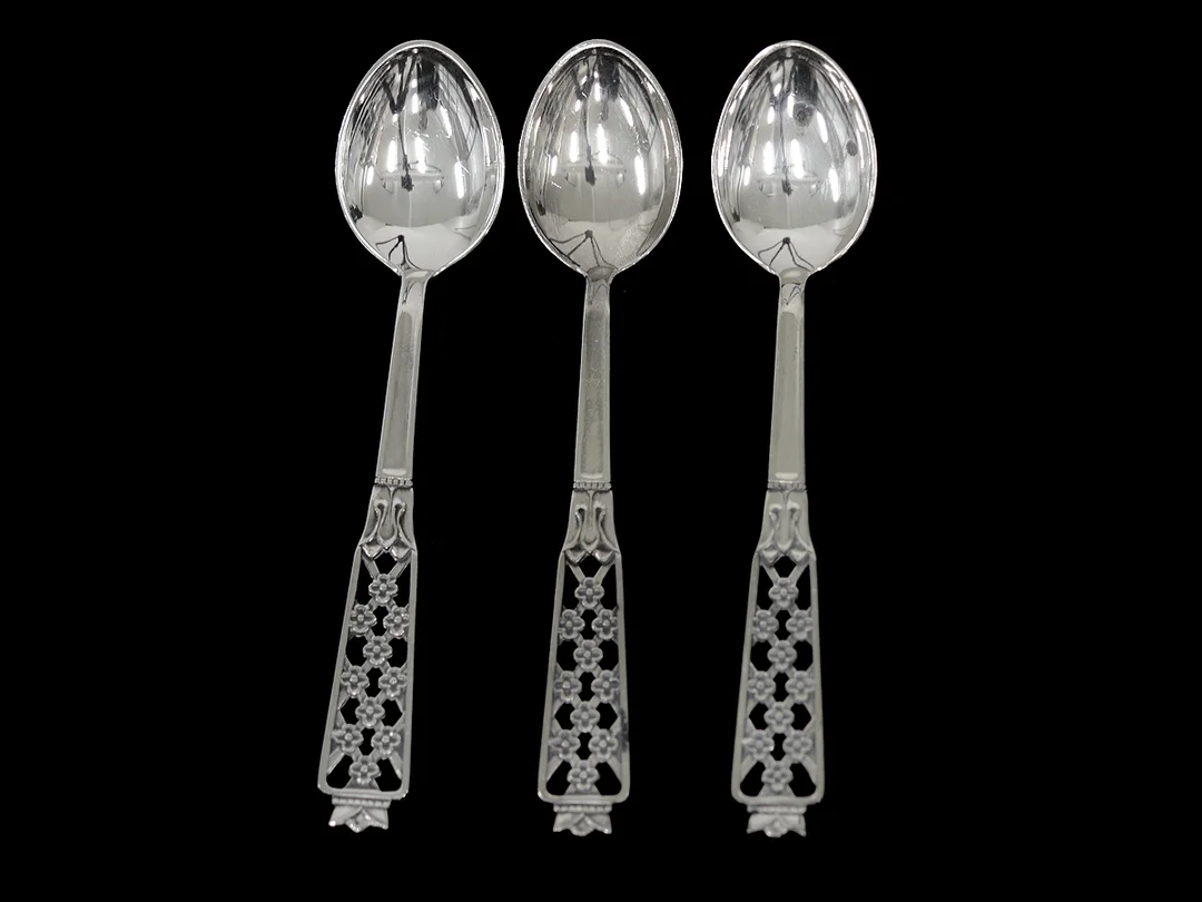 Kaffeskedar 3st silver 28,7g modell Prinsess 105mm — Silver/Matsilver — Kaplans