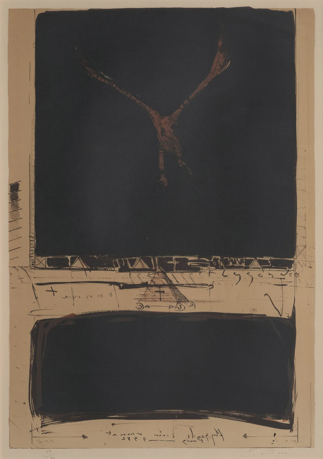 Nupen, Kjell — "Flygende" 1982 — Kunst/Grafikk — Blomqvist