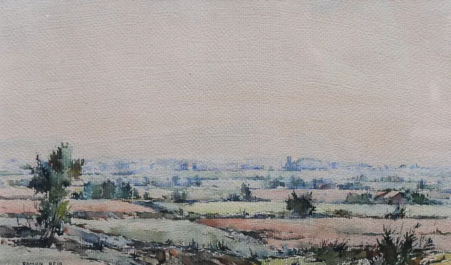 RAMON REIG. Landscape in l'Empordà.