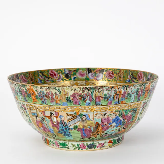 Große Punschschale, Kanton, China, Daoguang-Periode (1821-1850).