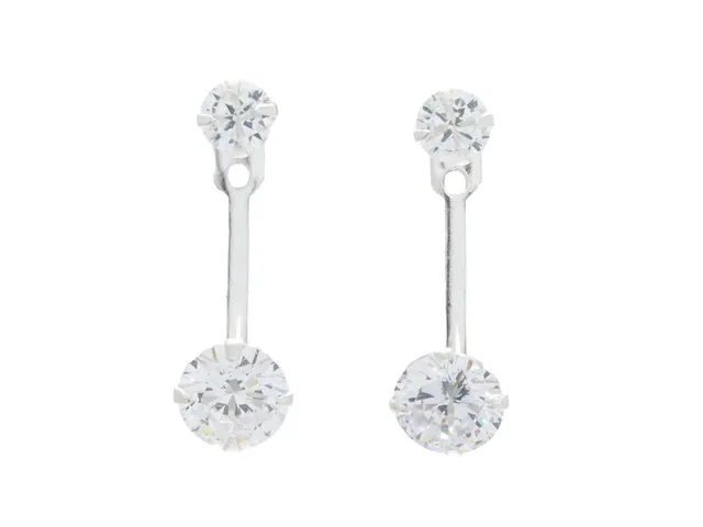 ÖRHÄNGEN, sterlingsilver, cubic zirconia, tvådelat, stift, vikt 1,3 g.