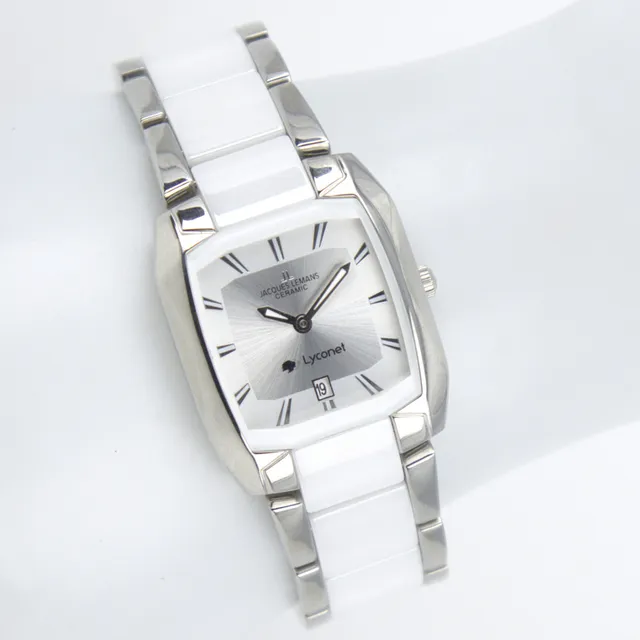 JACQUES LEMANS. Lyconet, armbandsur, dam, stål, safirglas, quartz.