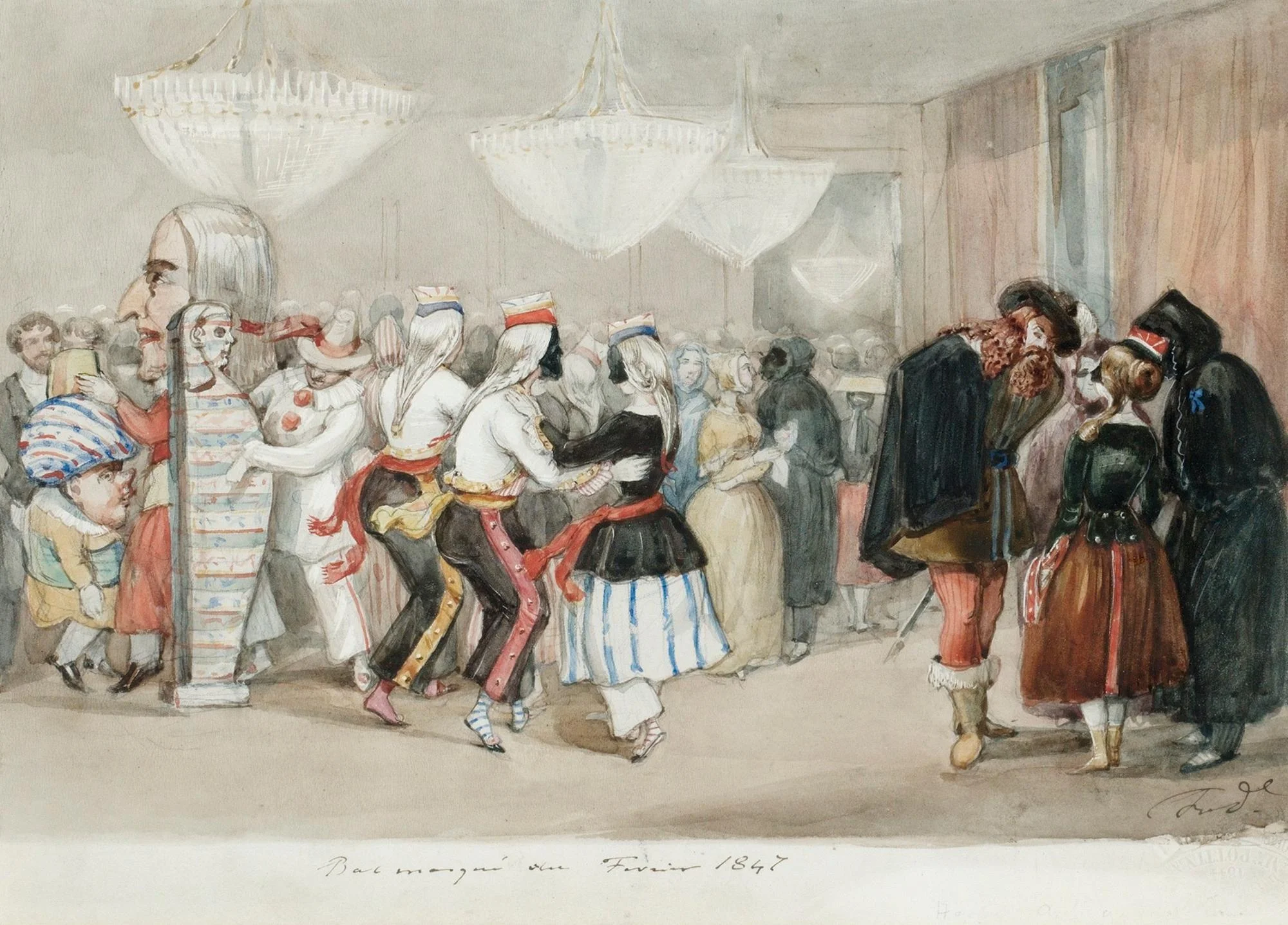 Fritz von Dardel, "Bal masqué en Fevrier 1847". — Bukowskis