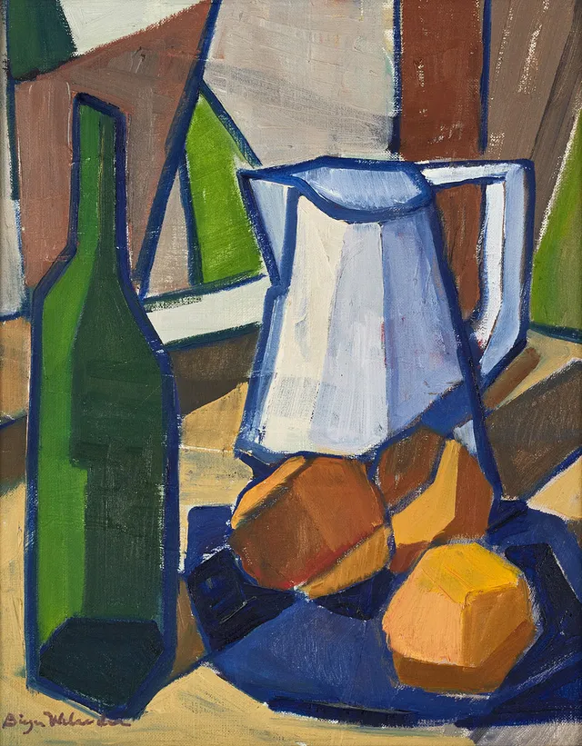 BIRGER WELANDER (1916-1985). Stilleben, signerad, olja på duk.