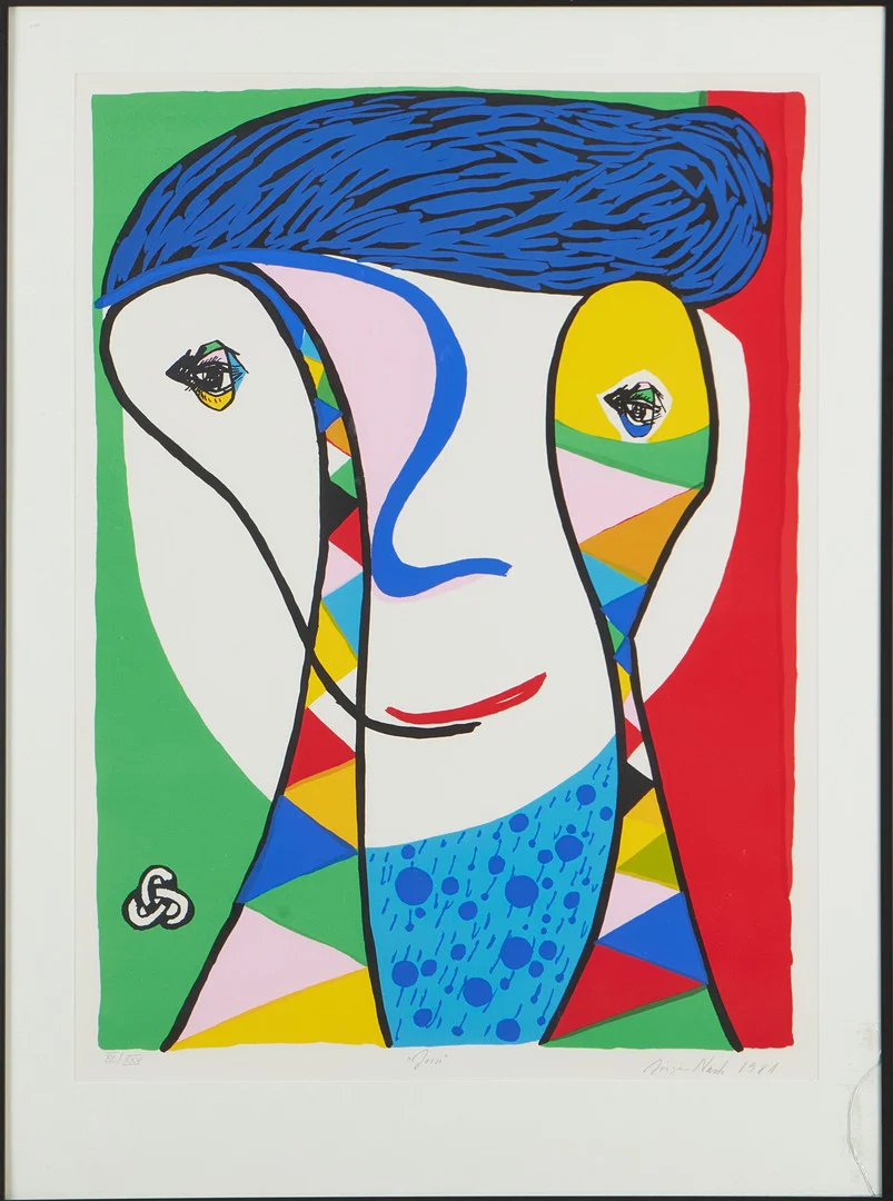 JÖRGEN NASH. "Jorn", färglitografi, signerad och daterad Jörgen Nash 1981, XV/XXV. — Engravings & Prints — Stockholms Auktionsverk Magasin 5
