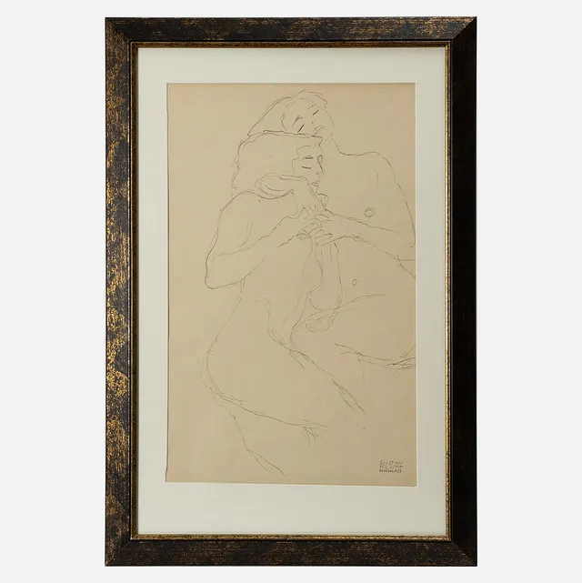 GUSTAV KLIMT. EFTER. Från mappen "Fünfundzwanzig Handzeichnungen", ljustryck, signerad i plåten.