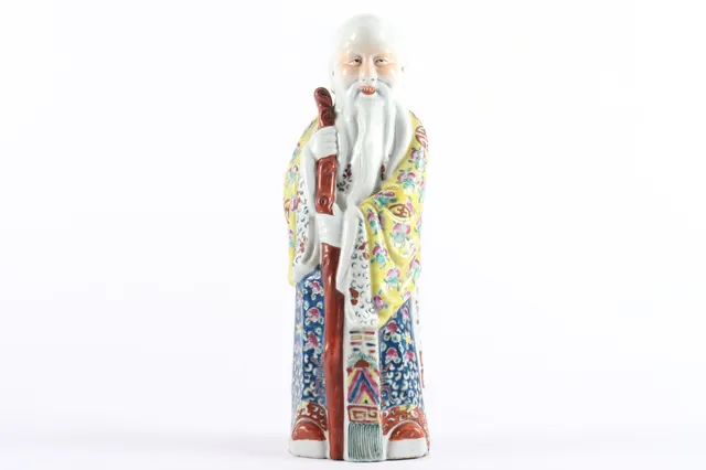 Kinesisk 'udødelig' figur af porcelæn