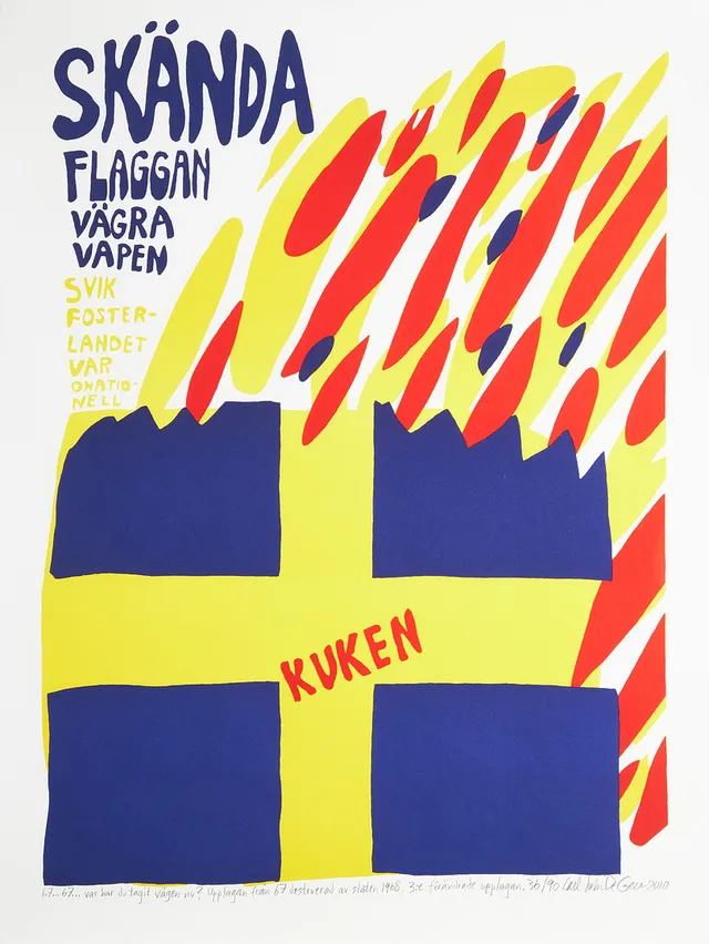 CARL JOHAN DE GEER. Skända flaggan, vägra vapen.