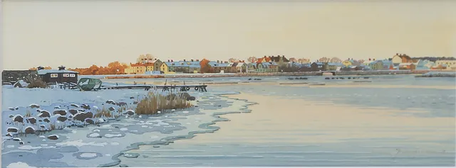 JOHAN PERSSON. AKVARELL på papper, signerad, 1900-tal.