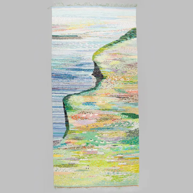 SHIRLEY TOMMOS. Trasmatta, signerad. 170 x 355 cm.