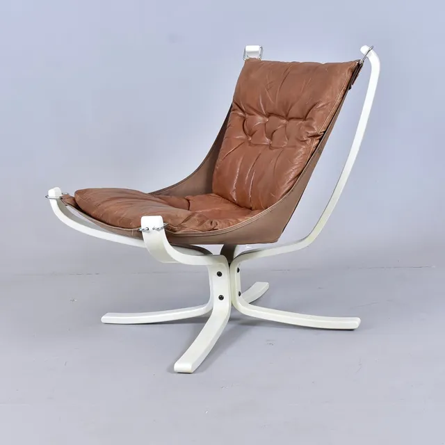SIGURD RESELL. Fåtölj, "Falcon chair", Vatne Möbler, Norge, 1970-tal.