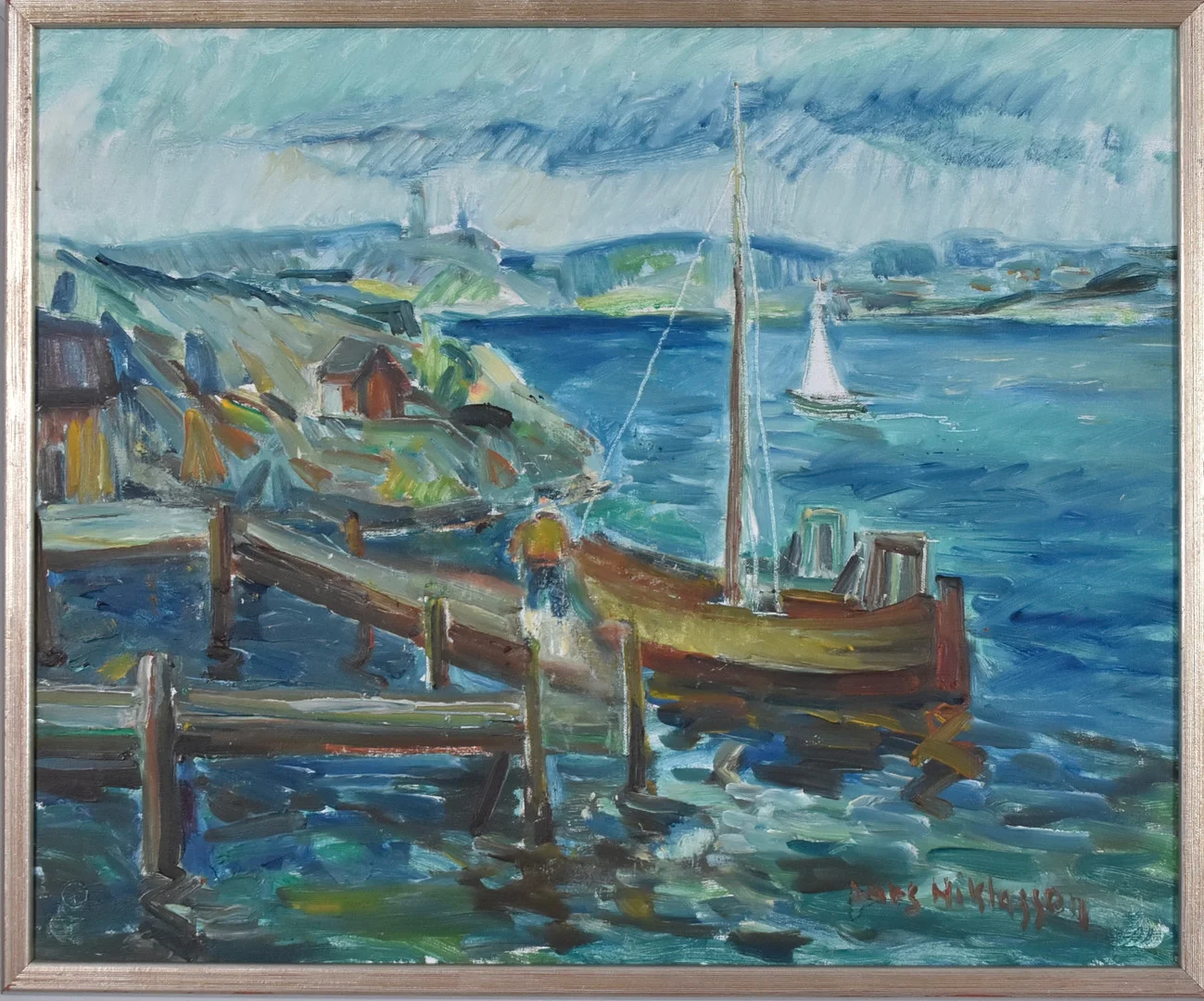 LARS NIKLASSON. Olja på duk. — Paintings — Halmstads Auktionskammare