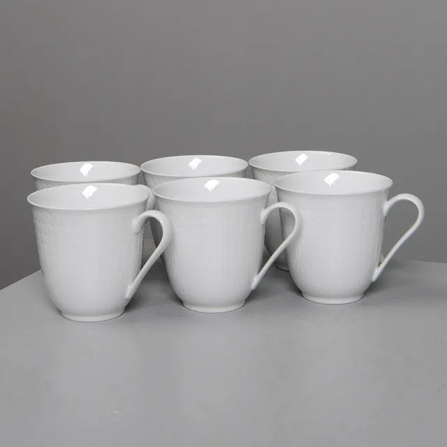 LOUISE ADELBORG. KAFFEKOPPAR, 6 st, porslin, "Swedish Grace", Rörstrand.