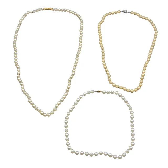 3-TEILIGES PERLENKETTEN SET.