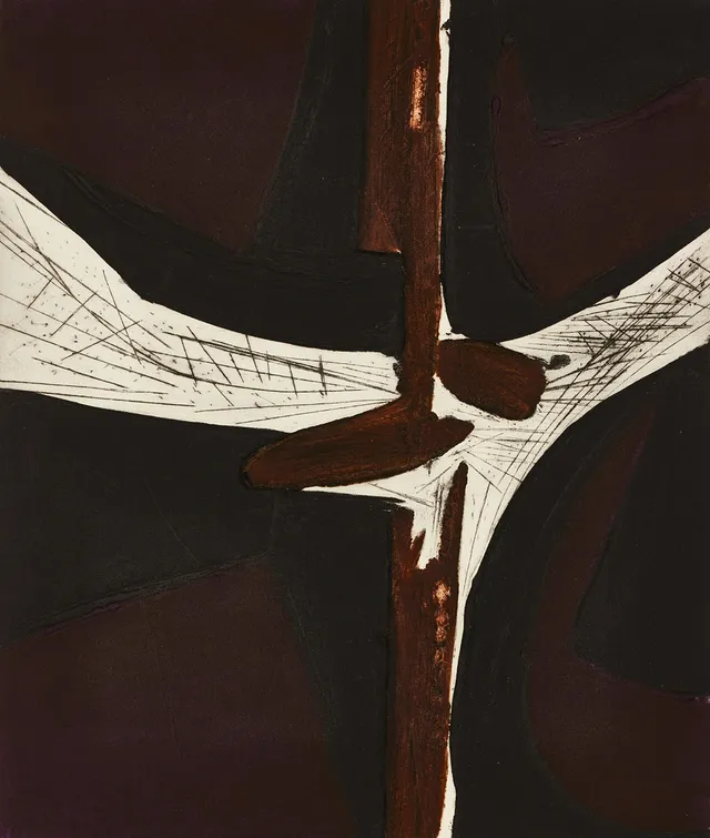 JAN MEYER (1927-1995). "L'immortalité", signerad och numrerad 30/99, carborundum.