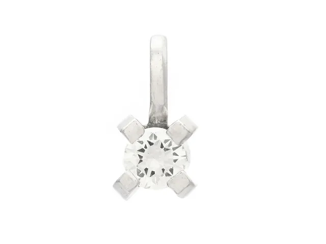 ENSTENSHÄNGE, 18K vitguld, briljantslipad diamant ca 0,25 ct, ca TCr/VS, höjd på hänget 10 mm, vikt 0,9 g.