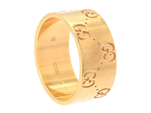 GUCCI, RING, Icon, 18K guld, stl 18, vikt 9,6 g, Made in Italy. Good Condition.