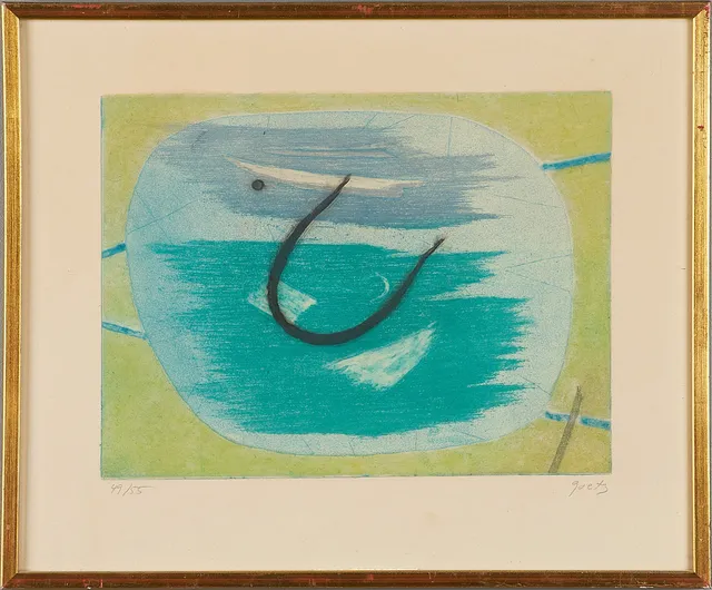 HENRI GOETZ. Färglitografi, signerad i blyerts och numrerad 49/55.