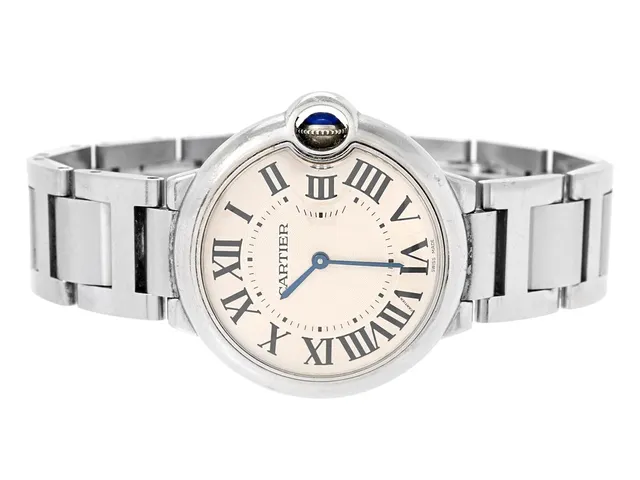 CARTIER, Ballon bleu de Cartier, Cal 690, Ref nr. W69011Z4, Boett nr. 521888QX / 3005, midsize, 36,6 mm, stål, quartz, safirglas (repor), integrerad originallänk, viklås, Ref nr. CEQH, ca 2010.