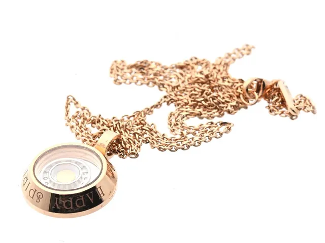 Collier tvåfärgad 18K 13,5g, Chopard, modell: Happy Spirit, längd: 42,5cm, bredd: 2mm, med diamanter 47st totalt 0,72ctv, tvåradig, refnr: 795422, snr: 3345379, box, kartong, manualer