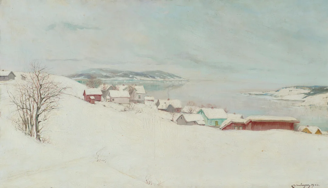 Dørnberger, Karl — Vinter ved Son, 1900 — Kunst/Maleri — Blomqvist