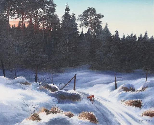 ARVID ANDERSSON. Olja på duk, signerad.