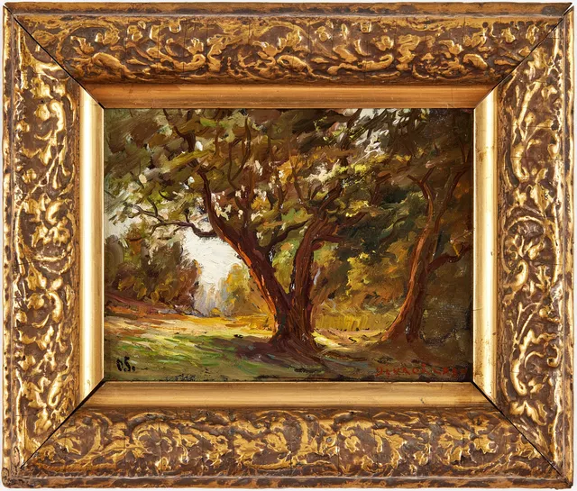 DAGNY SCHÖNBERG (1908-1997). Parti från Djurgården, Stockholm.