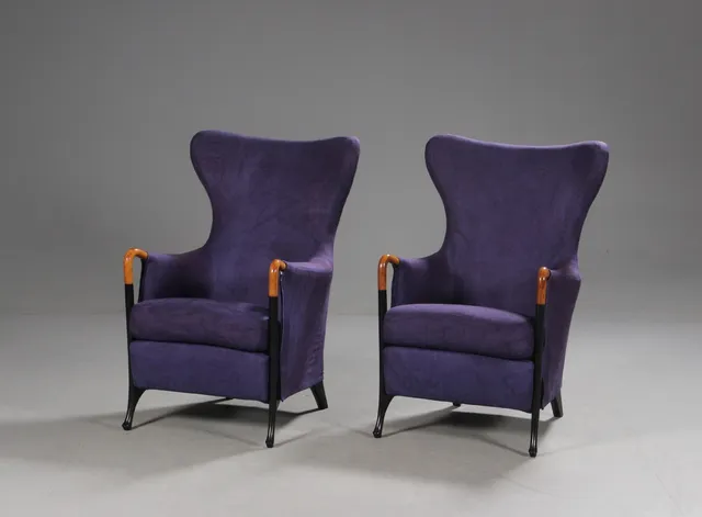 Umberto Asnago for Progetti. A pair of lounge chairs model Progetti (2)
