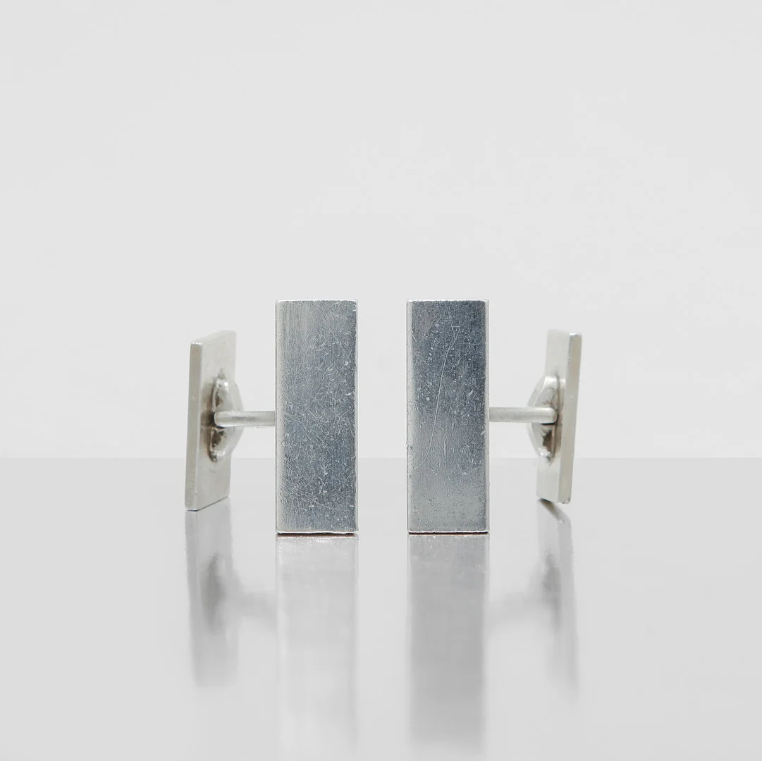 WIWEN NILSSON. Manschettknappar, ett par, silver, Lund, 1964. — Cufflinks & Tie Pins — Göteborgs Auktionsverk