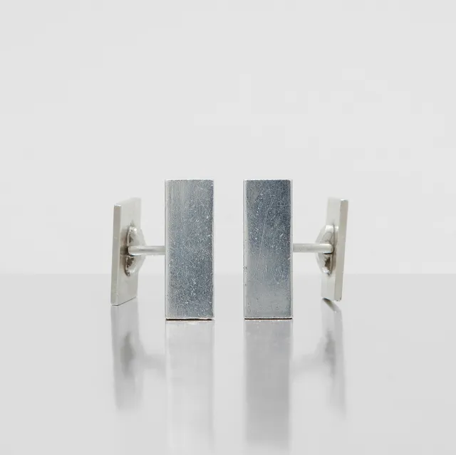 WIWEN NILSSON. Manschettknappar, ett par, silver, Lund, 1964.