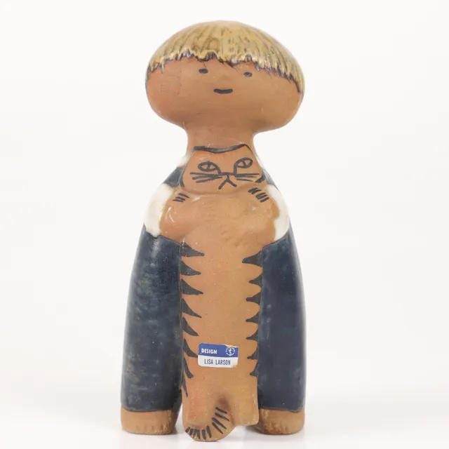 LISA LARSON. Figurin, "Pelle", stengods, Gustavsberg.