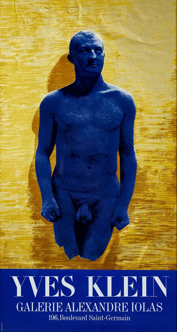 YVES KLEIN, GALERIE ALEXANDRE IOLAS, "Portrait d´Arman", 196, Boulevard Saint-Germain, Delpire Paris, 1965, utställningsposter/screentryck.
