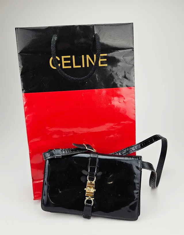 CELINÉ. VÄSKA, lackläder. Frankrike, Sannolikt 1980-tal.